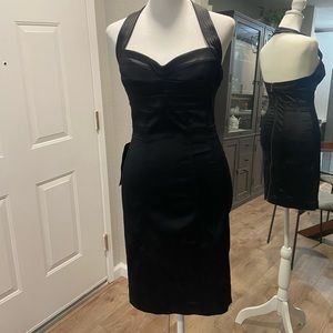 Sexy satin cocktail dress